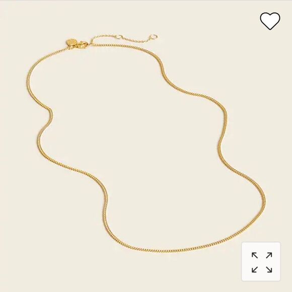 J. Crew Demi-fine 14k gold-plated 20” curb chain necklace. NWT. - Picture 1 of 10
